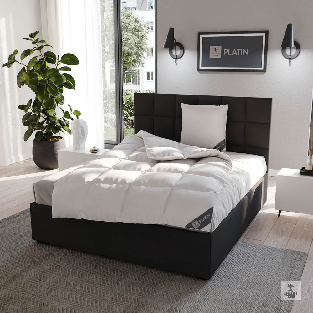 Gänsedaunenbettdecke Platin, 100 % Gänsedaunen