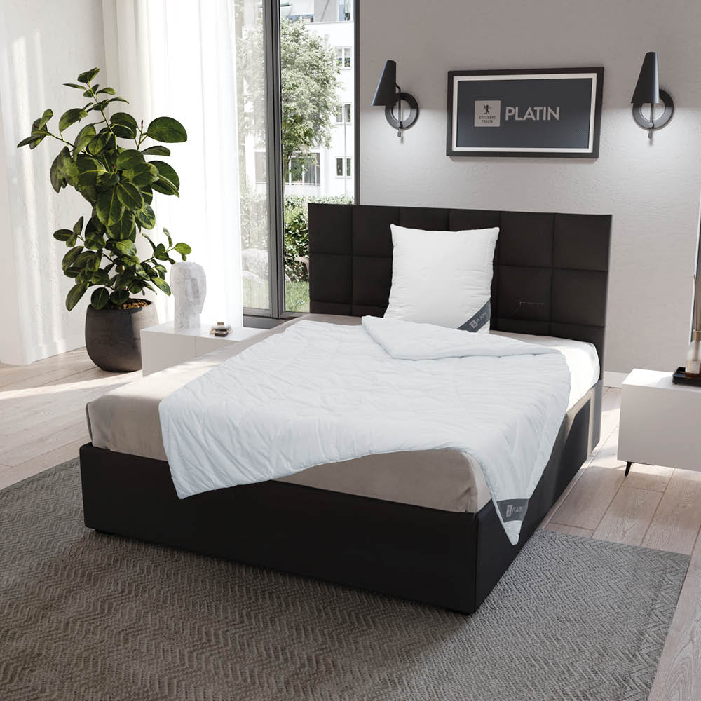 Kaschmirbettdecke Platin, reiner feinster Kaschmir Flaum (superentrgrannt), 100 % Kaschmir