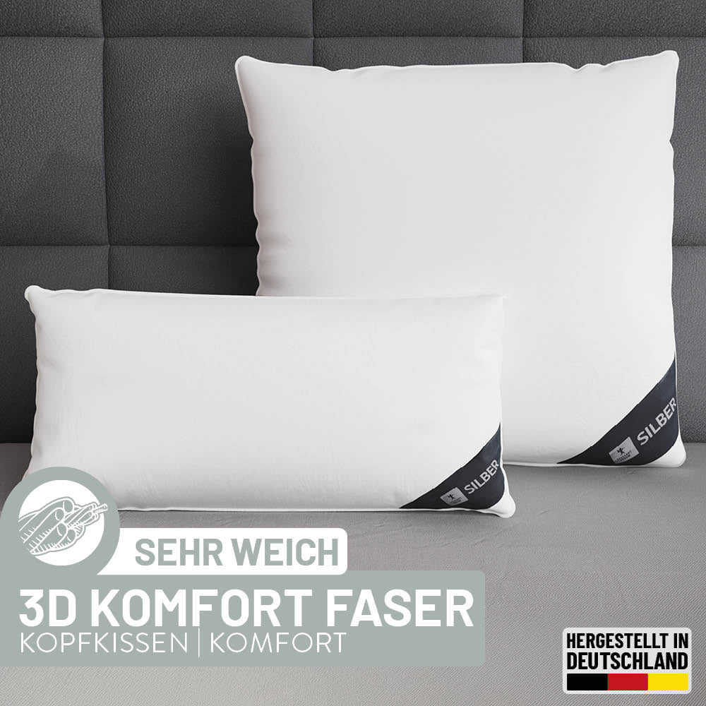 Faserkissen Silber