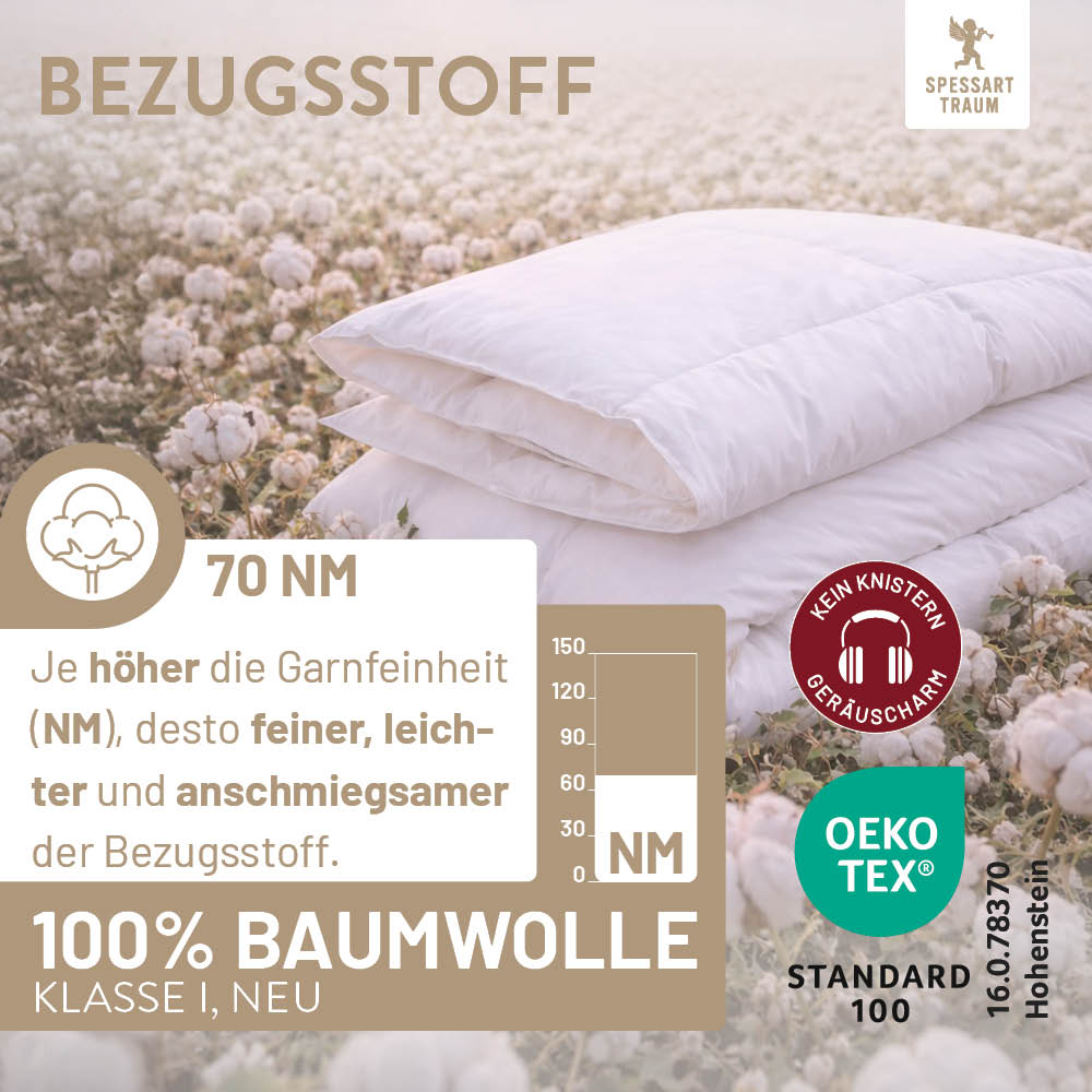 Daunenbettdecke Bronze, 90 % Daunen / 10 % Federn