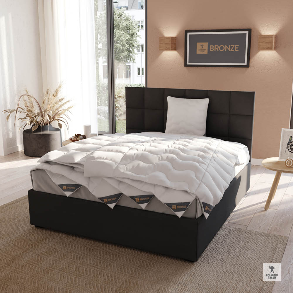 Faser Steppbettdecke Bronze, 100 % hochwertiges Faservlies