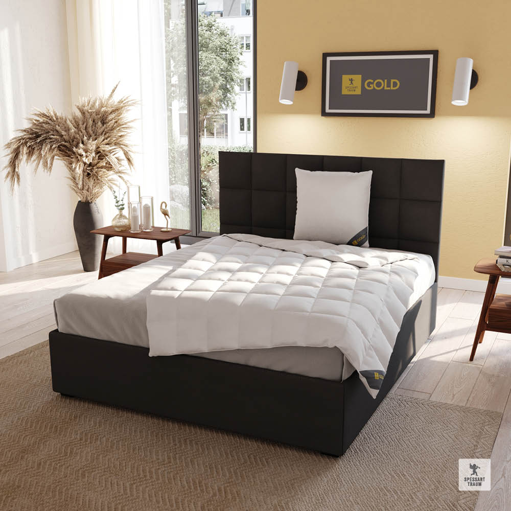 Gänsedaunenbettdecke Gold, 100 % Gänsedaunen