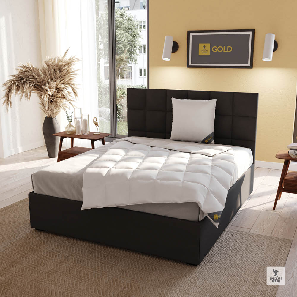 Gänsedaunenbettdecke Gold, 100 % Gänsedaunen