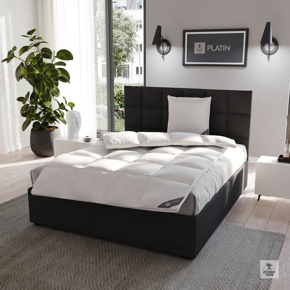 Gänsedaunenbettdecke Platin, 100 % Gänsedaunen