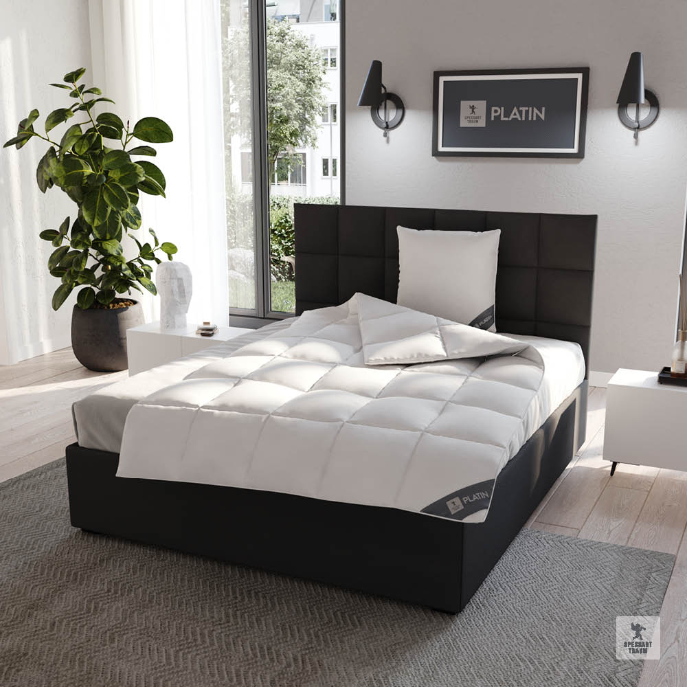 Gänsedaunenbettdecke Platin, 100 % Gänsedaunen