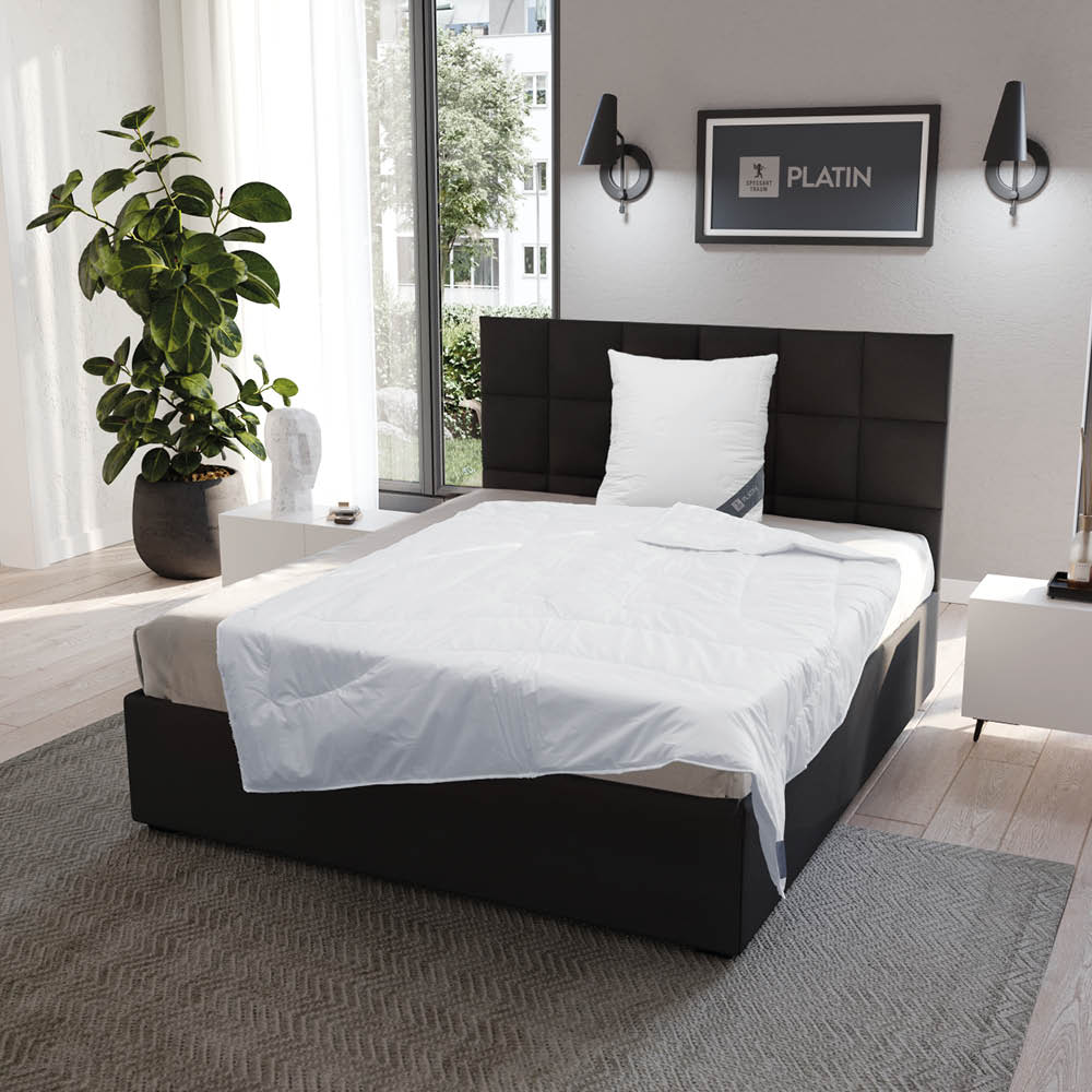 Kaschmirbettdecke Platin, reiner feinster Kaschmir Flaum (superentrgrannt), 100 % Kaschmir