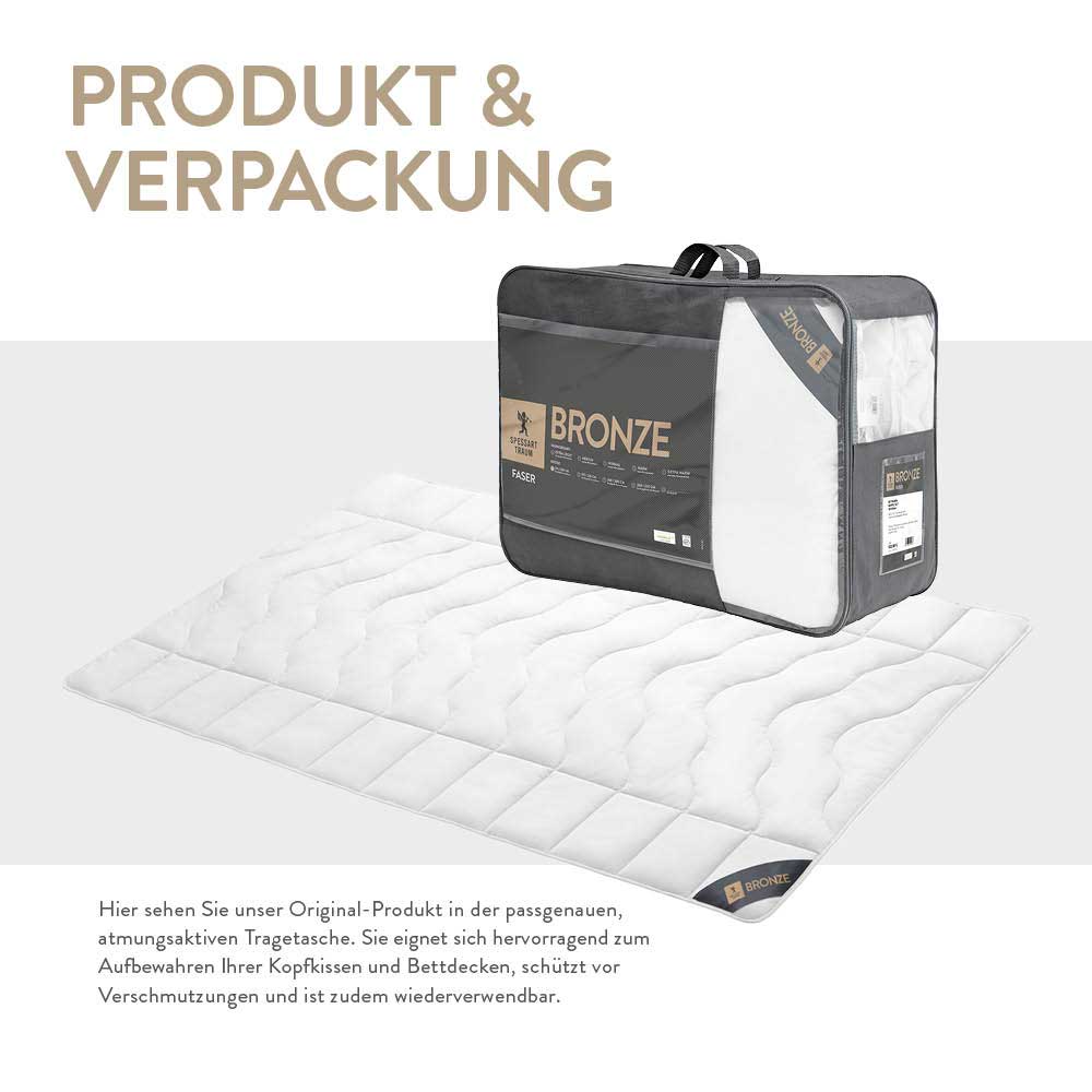 Faser Steppbettdecke Bronze, 100 % hochwertiges Faservlies