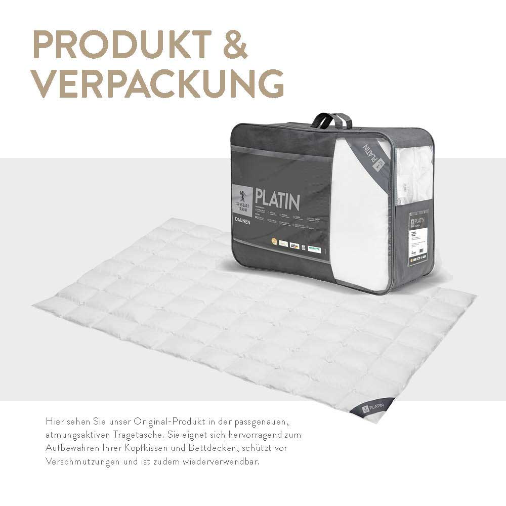Gänsedaunenbettdecke Platin, 100 % Gänsedaunen