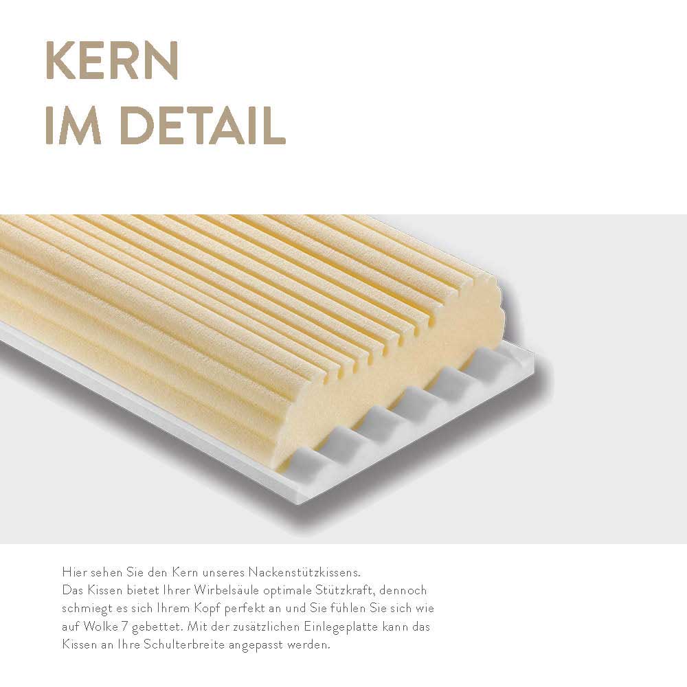 Visco Nackenstützkissen Silber, Visco-Comfortschaum RG 50