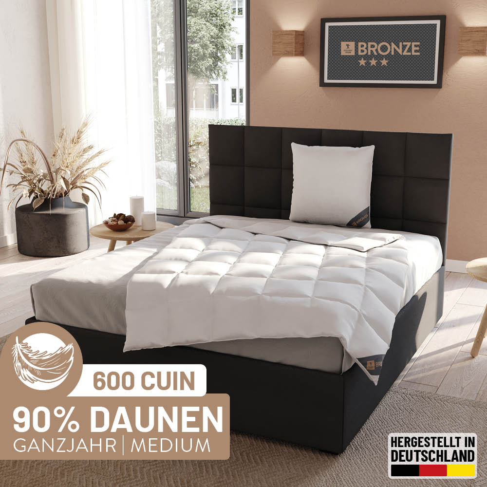 Daunenbettdecke Bronze, 90 % Daunen / 10 % Federn