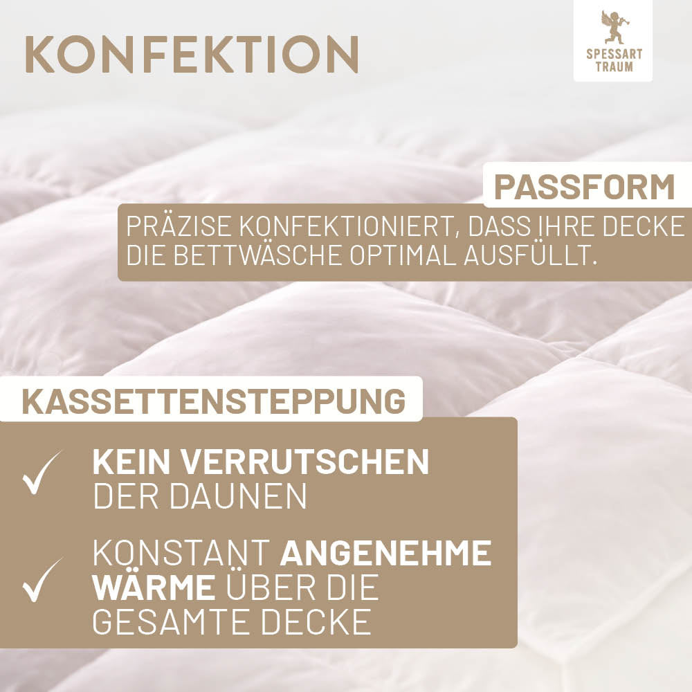 Daunenbettdecke Bronze, 90 % Daunen / 10 % Federn