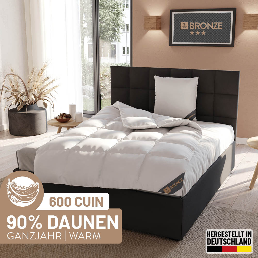 Daunenbettdecke Bronze, 90 % Daunen / 10 % Federn