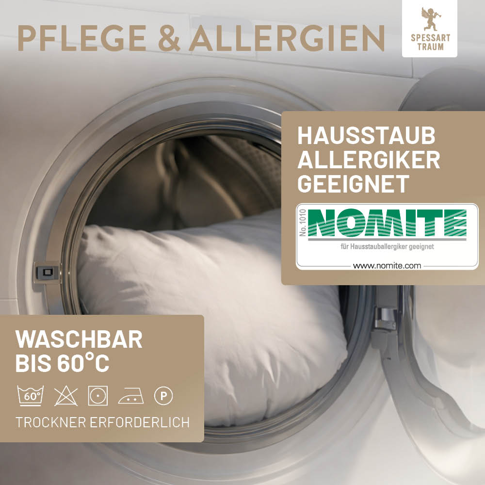 3-Kammer Gänsedaunenkissen Gold, 90 % Gänsedaunen / 10 % Gänsefedern