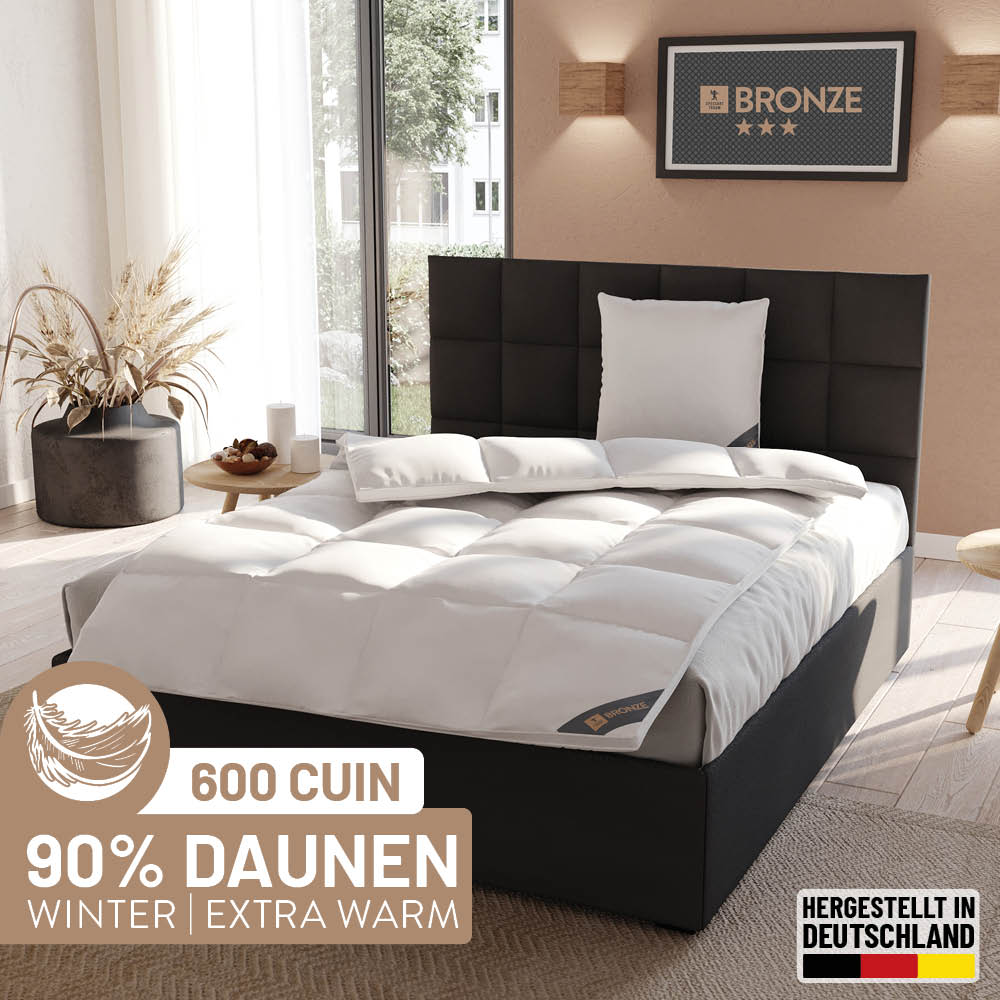 Daunenbettdecke Bronze, 90 % Daunen / 10 % Federn