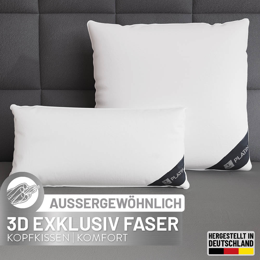 Faserkissen „Platin", extrem leichte Comforel Soft 3D-Markenfaser