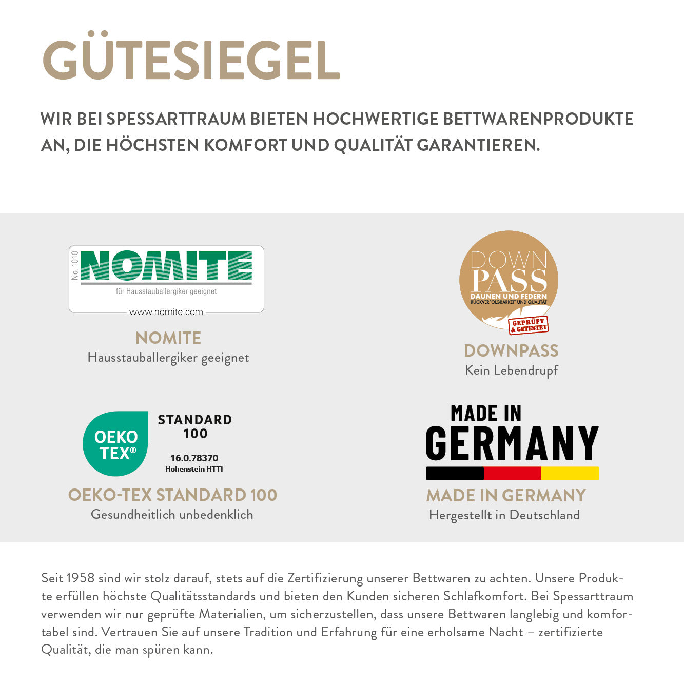 3-Kammer Gänsedaunenkissen Platin, 100 % Gänsedaunen (Außen)