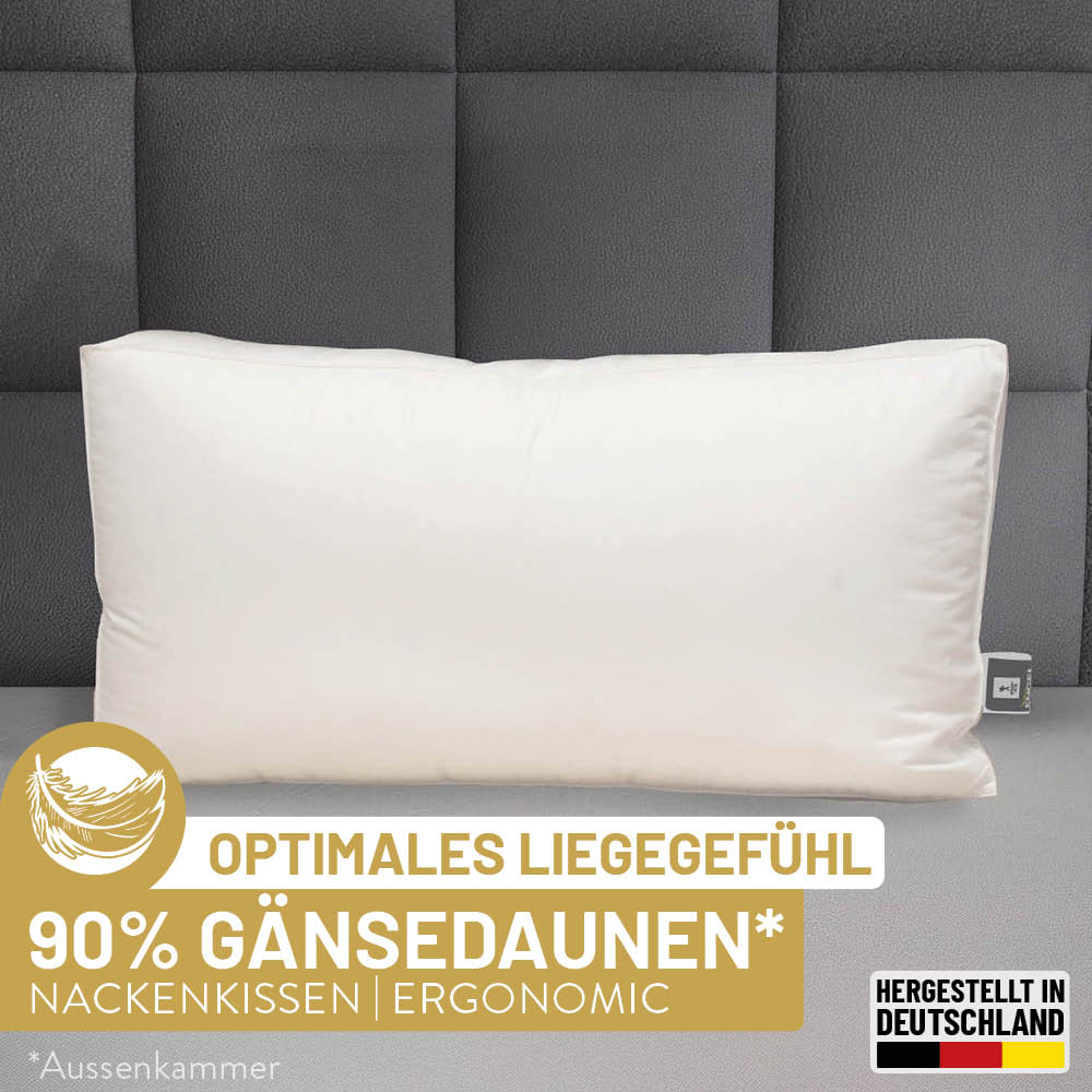 Gänsedaunen Nackenstützkissen Mein Engel, 90 % Gänsedaunen / 10 % Gänsefedern (Außen)